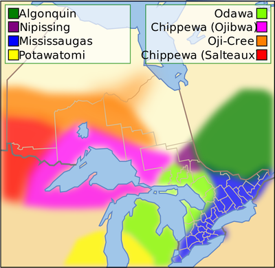 History and Location of Ojibwa Peolple image