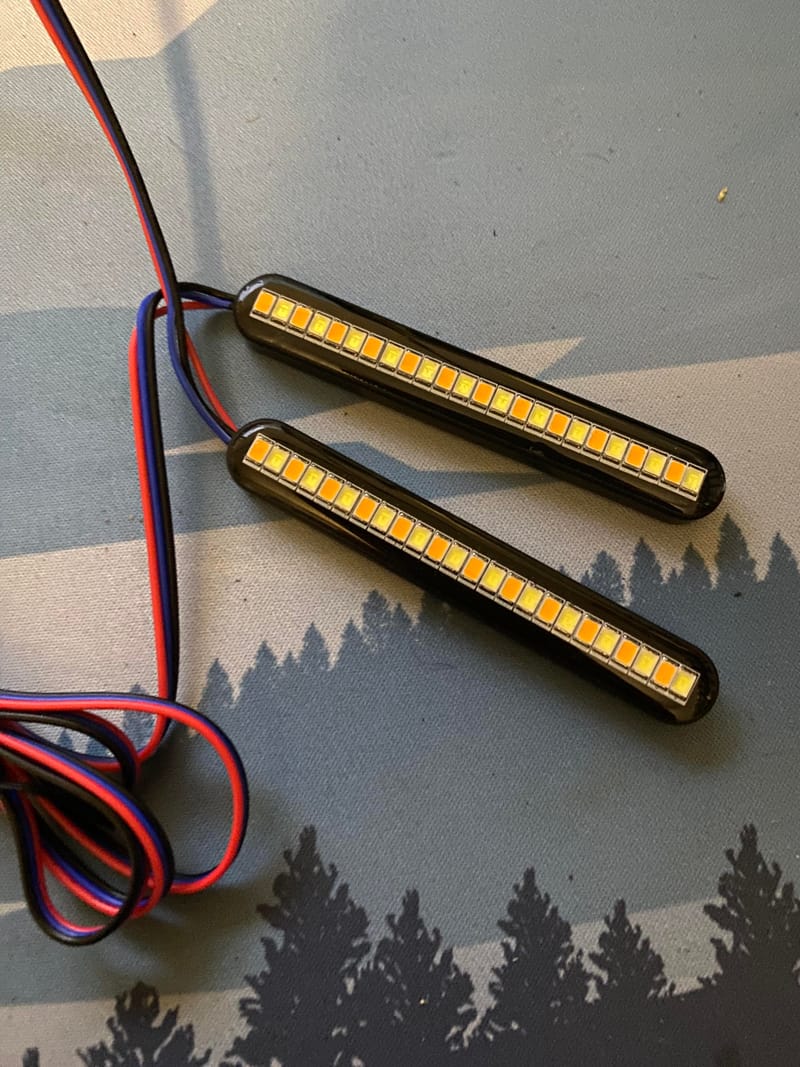 Front Turn Signals with white running lights and amber sequential flash
