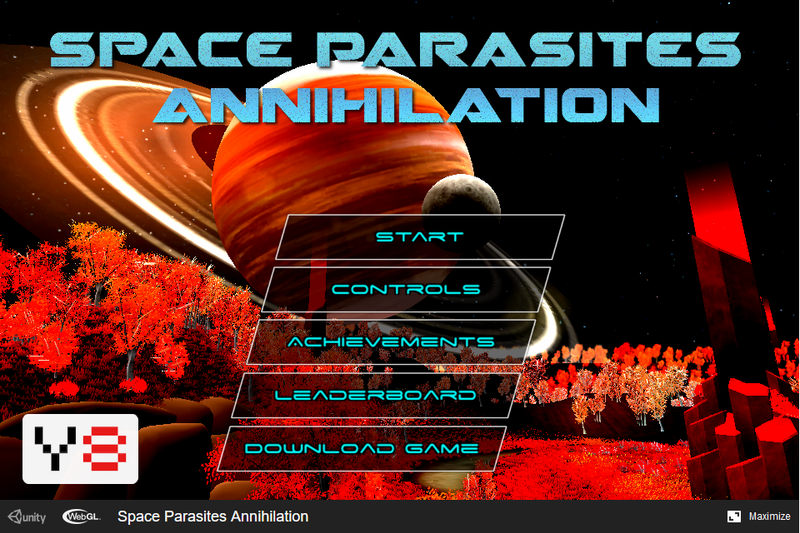 Space Parasites Annihilation WebGL Shooter