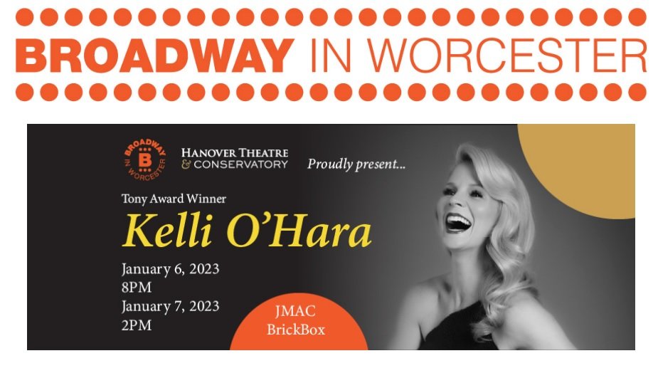 "Kelli O'Hara Live in Concert" - Broadway in Worcester - BrickBox Theatre at the Jean McDonough Arts Center (Worcester, MA.)