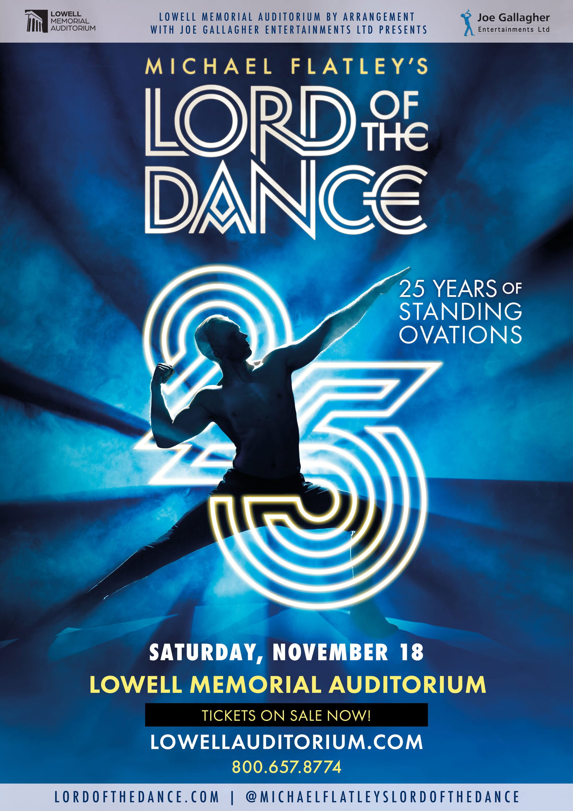 Michael Flatley's "Lord of the Dance" comes to Lowell Memorial Auditorium (Lowell, MA.)