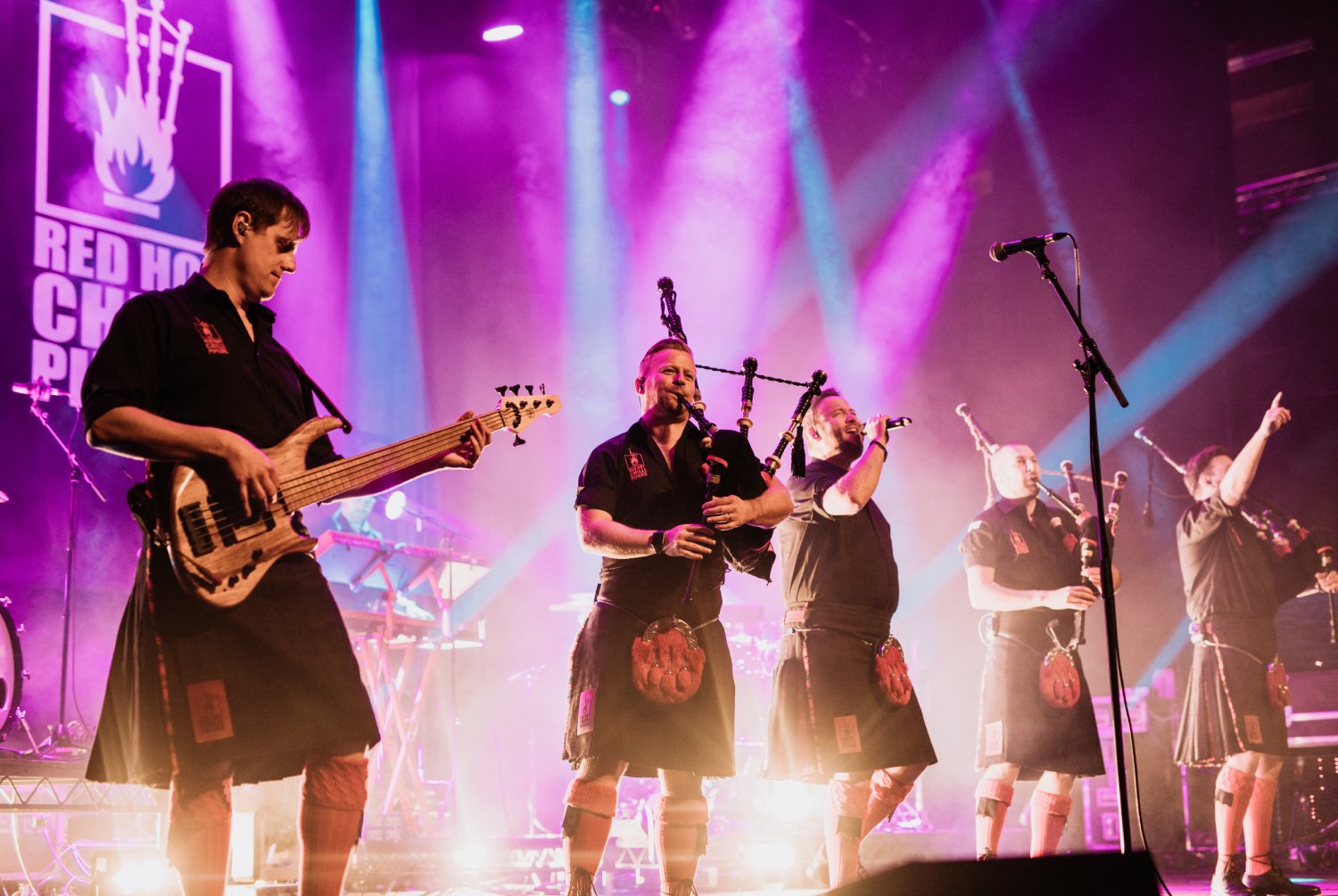 "The Red Hot Chilli Pipers" perform at Cary Hall (Lexington, MA.)