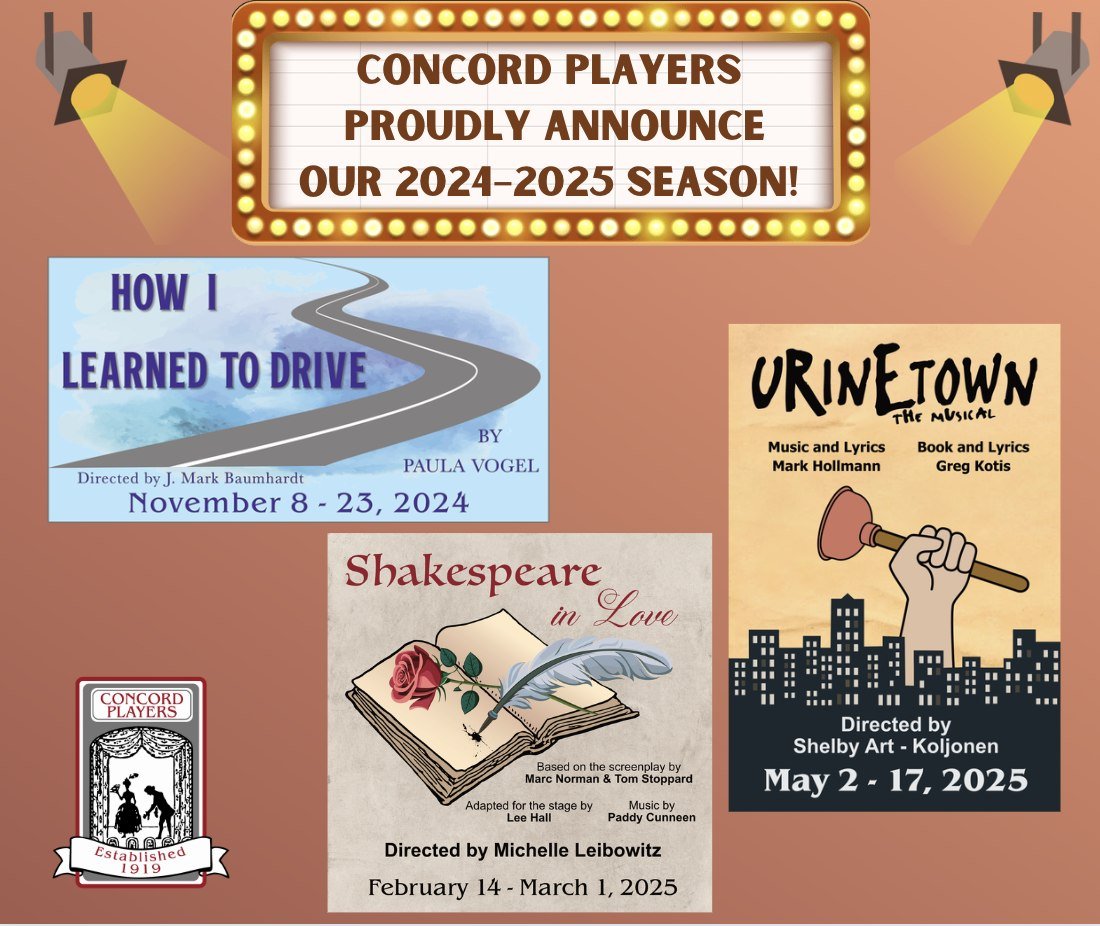 Concord Players Announces 2024-2025 Season (Concord, MA.)