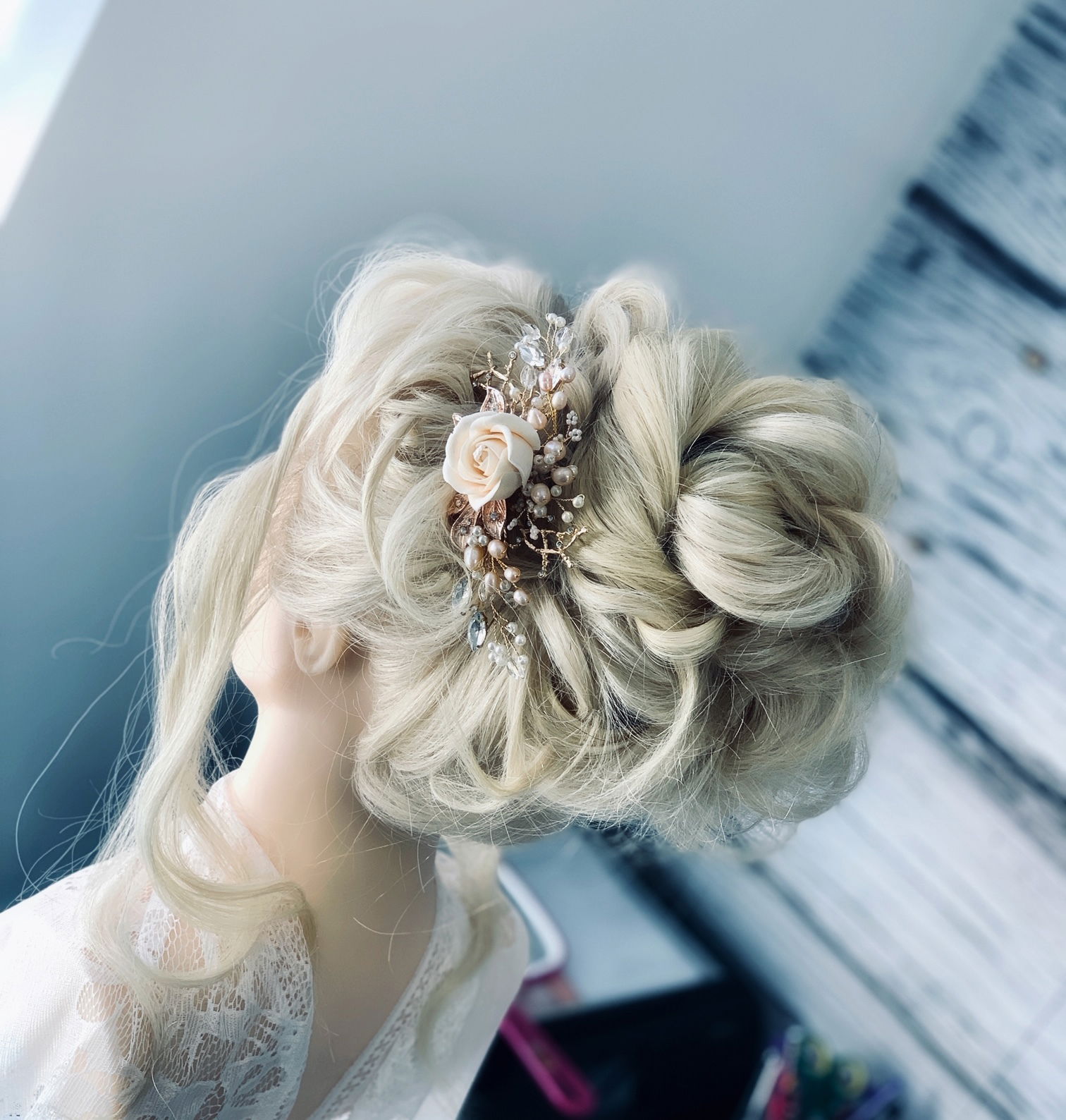 Bridal High Bun