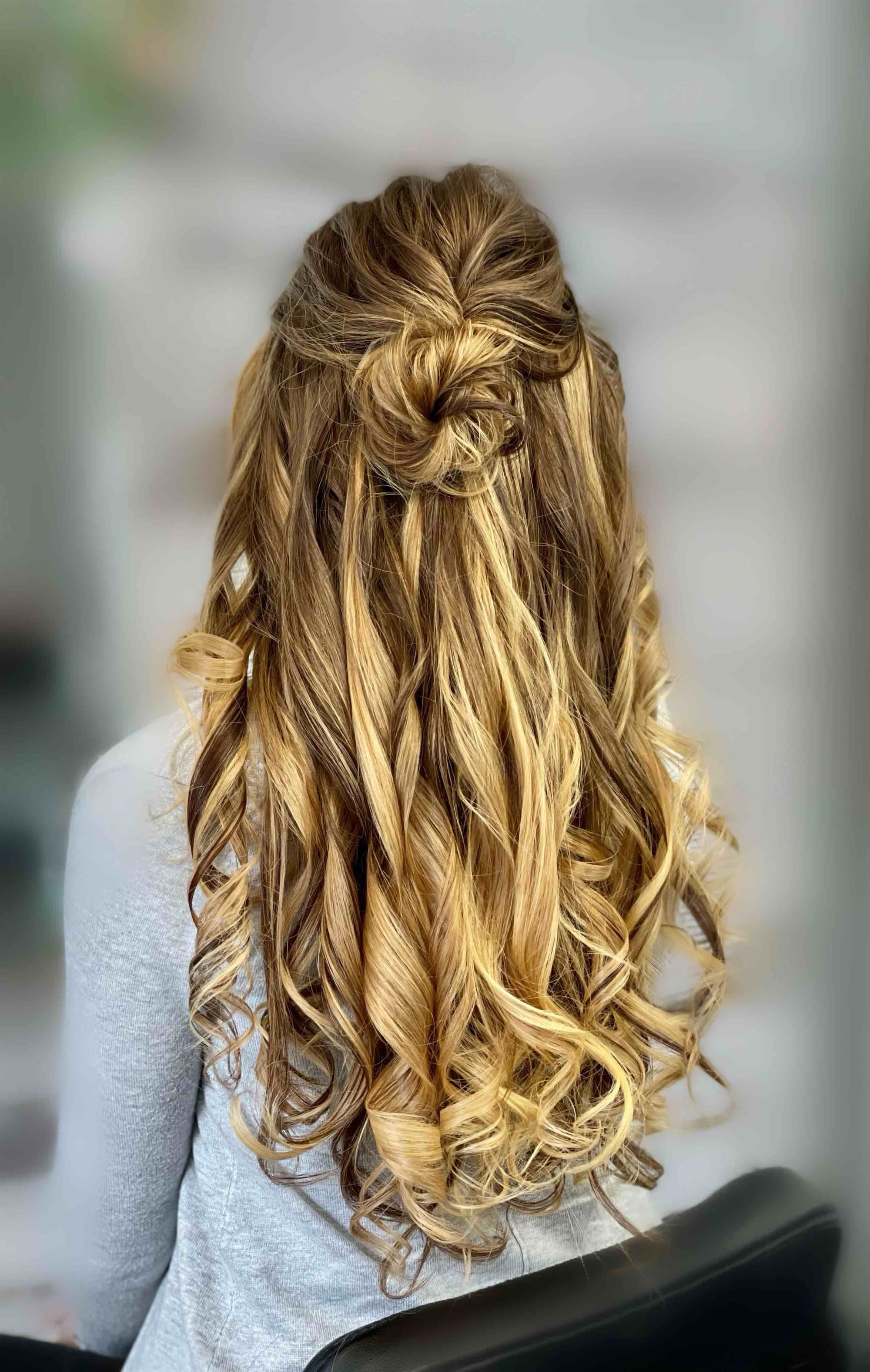 Boho Bride - Half Updo with Hair Swirl