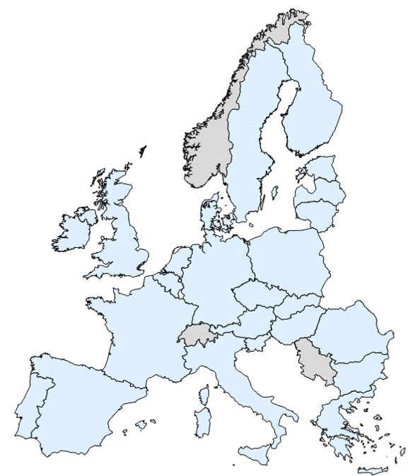 Statistics on European Countries Considered