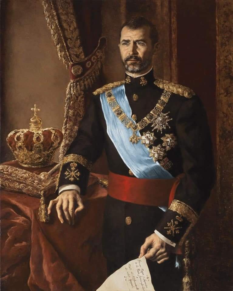 Ritratto di S M. il Re di Spagna Don. Felipe VI di Borbone
