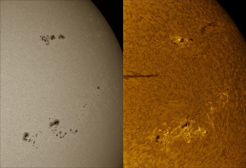 SUN (20140928) WL & H-alpha