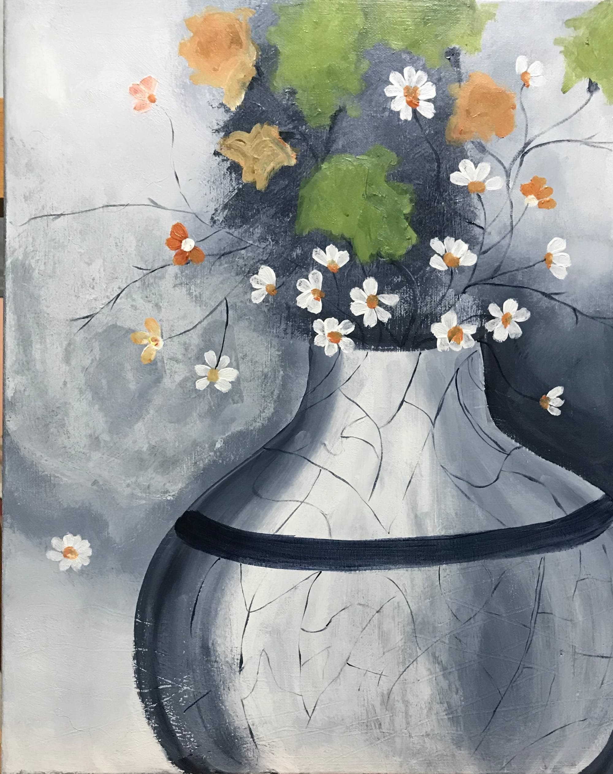 SOLD - Flowers On a Cloudy Day