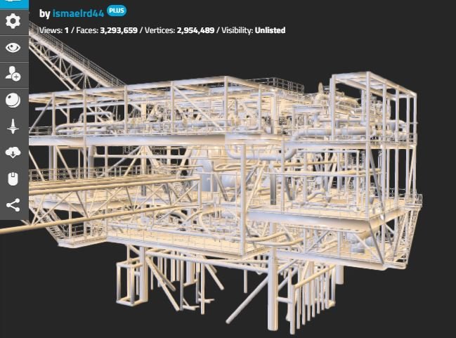 OFFSHORE PLATFORM 2 STRUCTURAL ONLY (p3d.in viewer)