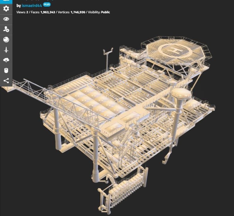 OFFSHORE PLATFORM 3 STRUCTURAL ONLY (p3d.in viewer)