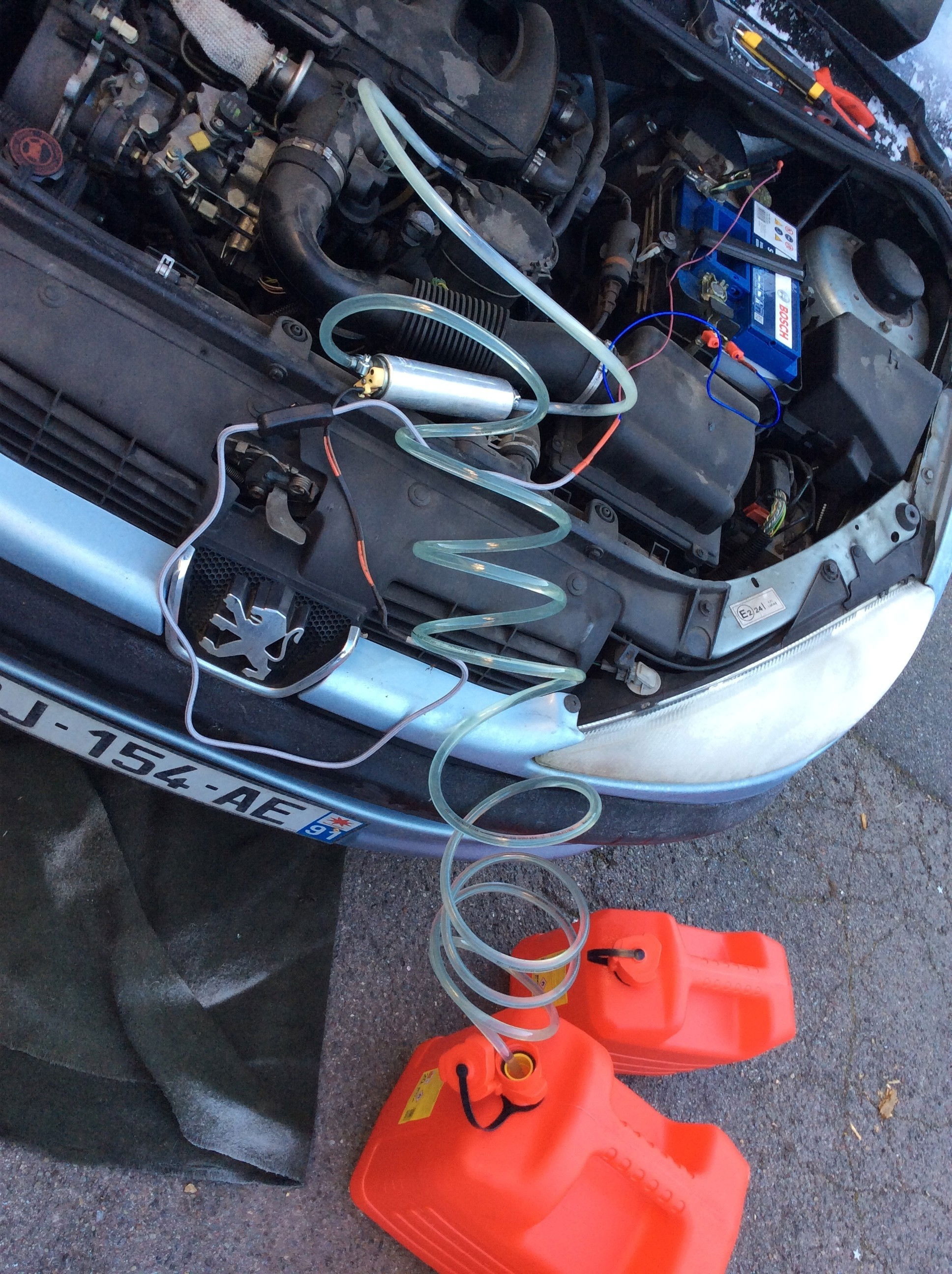 VIDANGE CIRCUIT GASOIL PEUGEOT 206