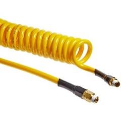 Tubo espiral em poliuretano Amarela com conexões