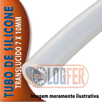 Tubo de silicone translucido 7 X 10mm