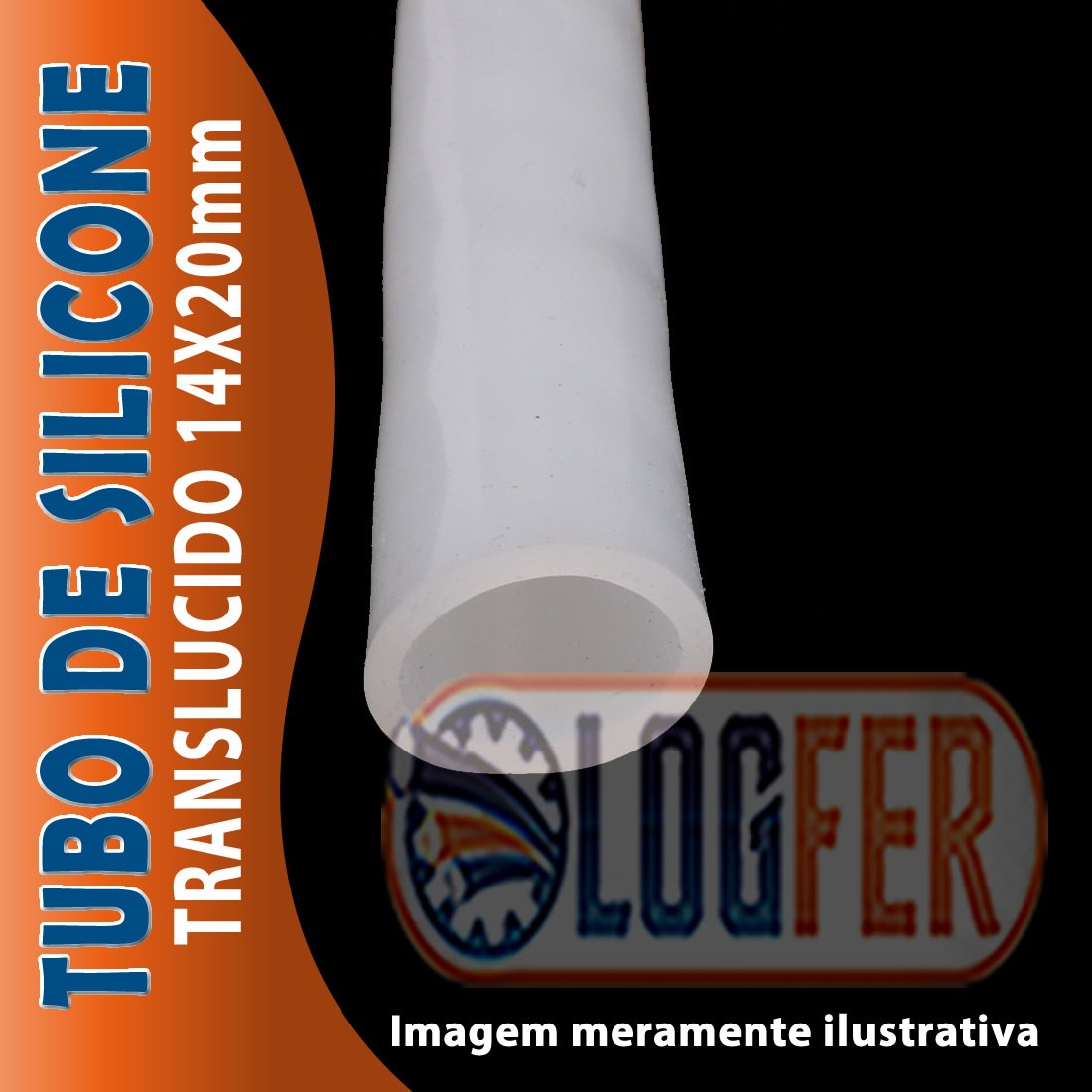 Tubo silicone translucido 14 X 20mm
