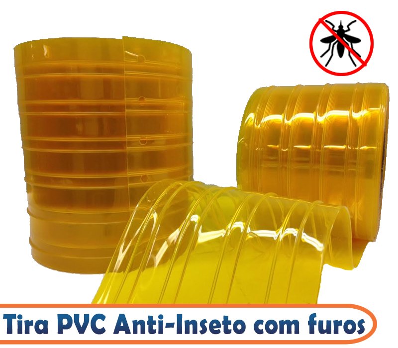 Tira PVC Anti-inseto Ribbed