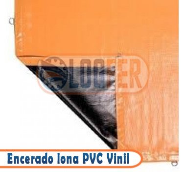 Encerado lona Vinil PVC laranja com Argolas