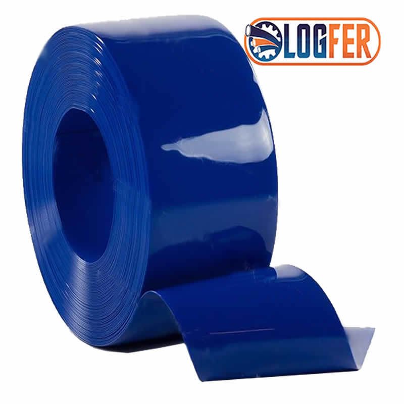 Cortina PVC flexível opaco azul