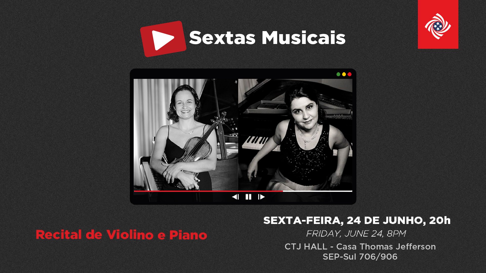 Recital gratuito de violino e piano homenageia Almeida Prado (1943-2010)
