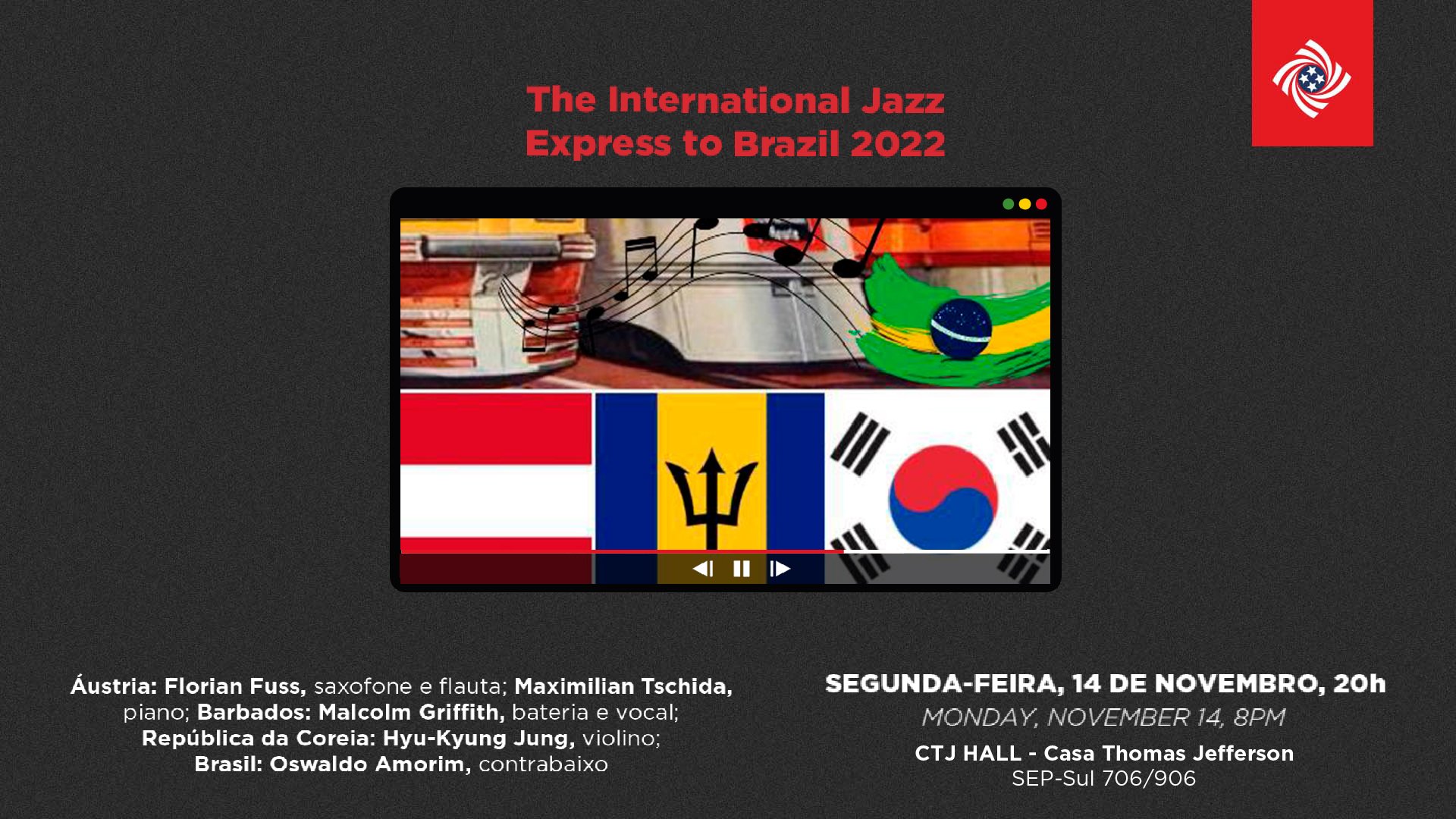 Jazz Express inicia turnê pelo Brasil na Casa Thomas Jefferson