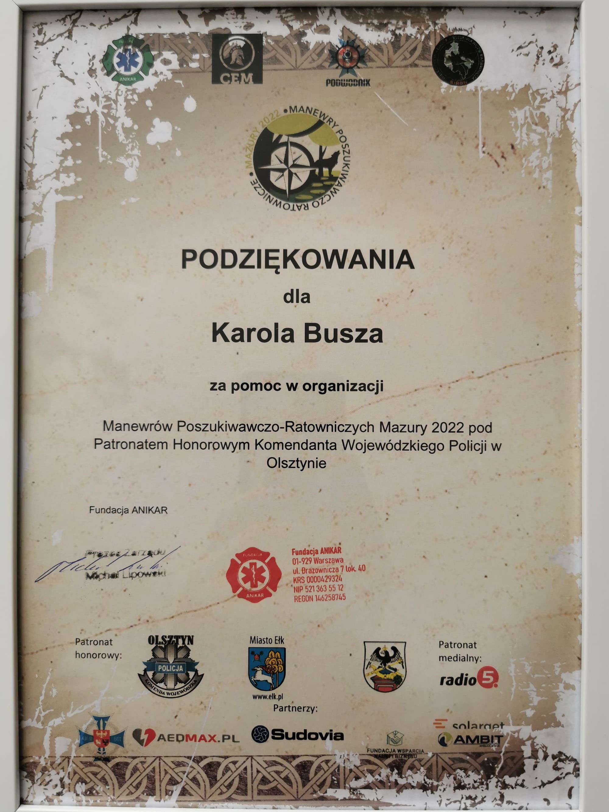 PODZIĘKOWANIA