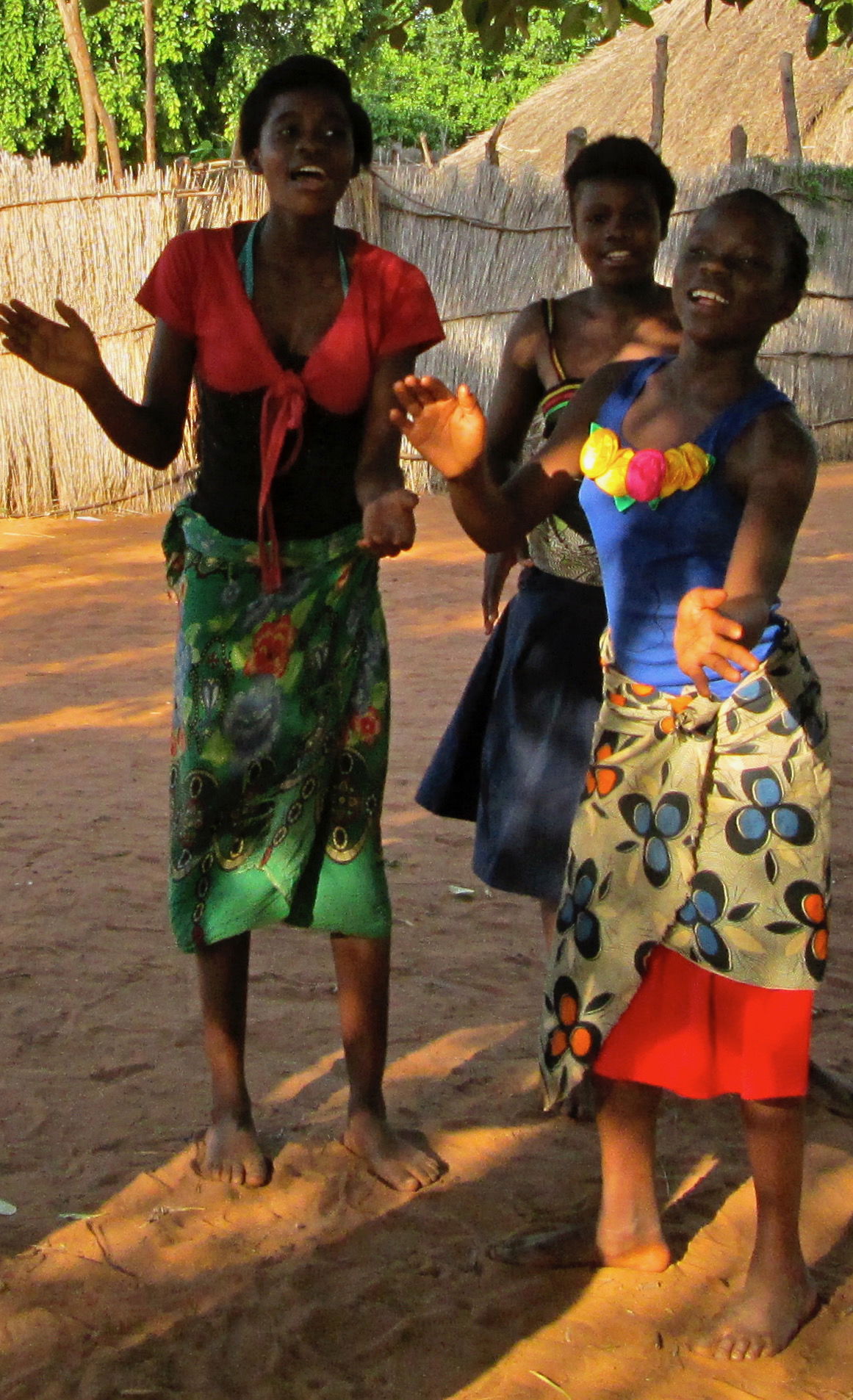Dancers in Makuni village, southern Zambia.