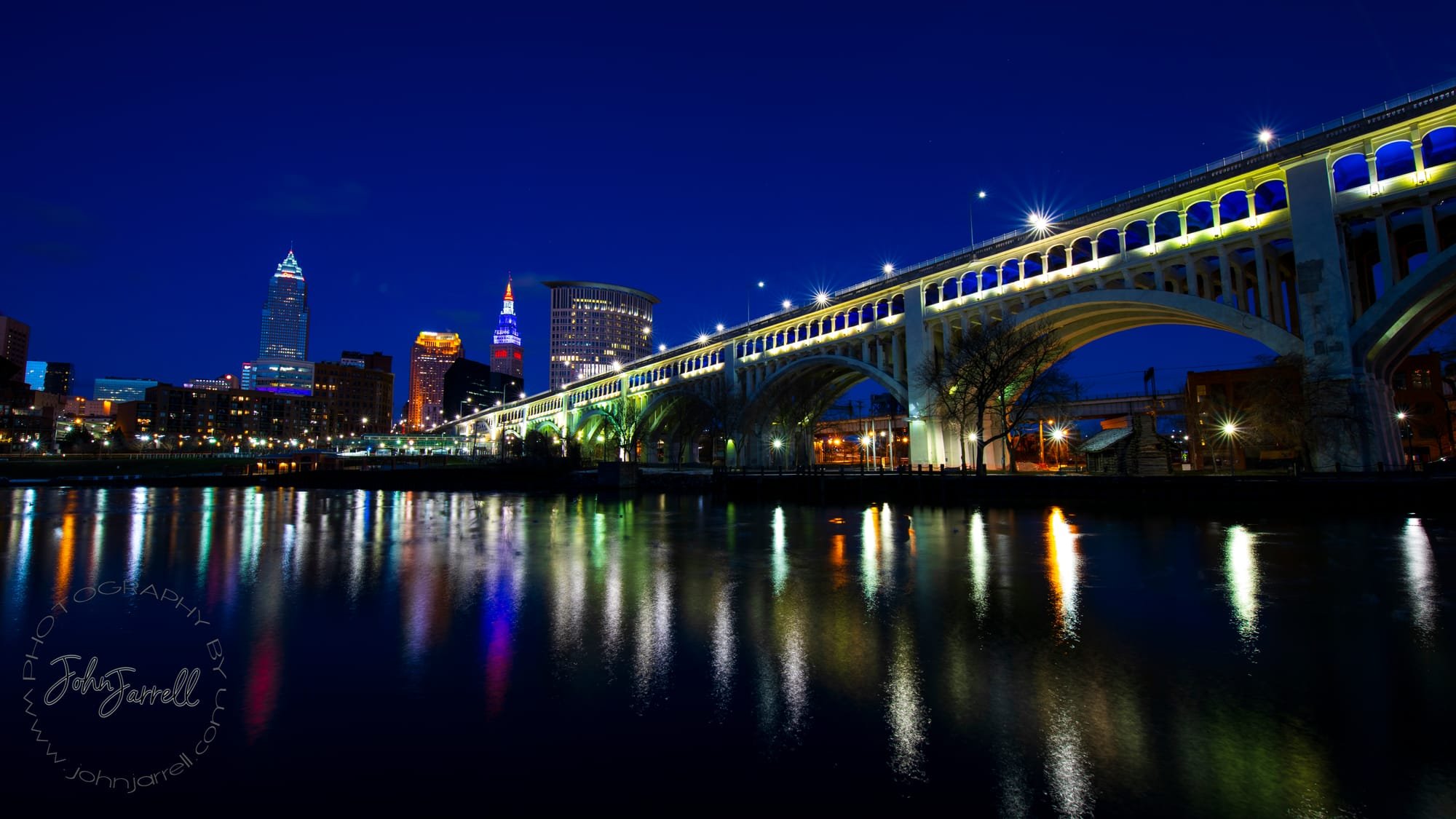 Colorful Cleveland Skyline