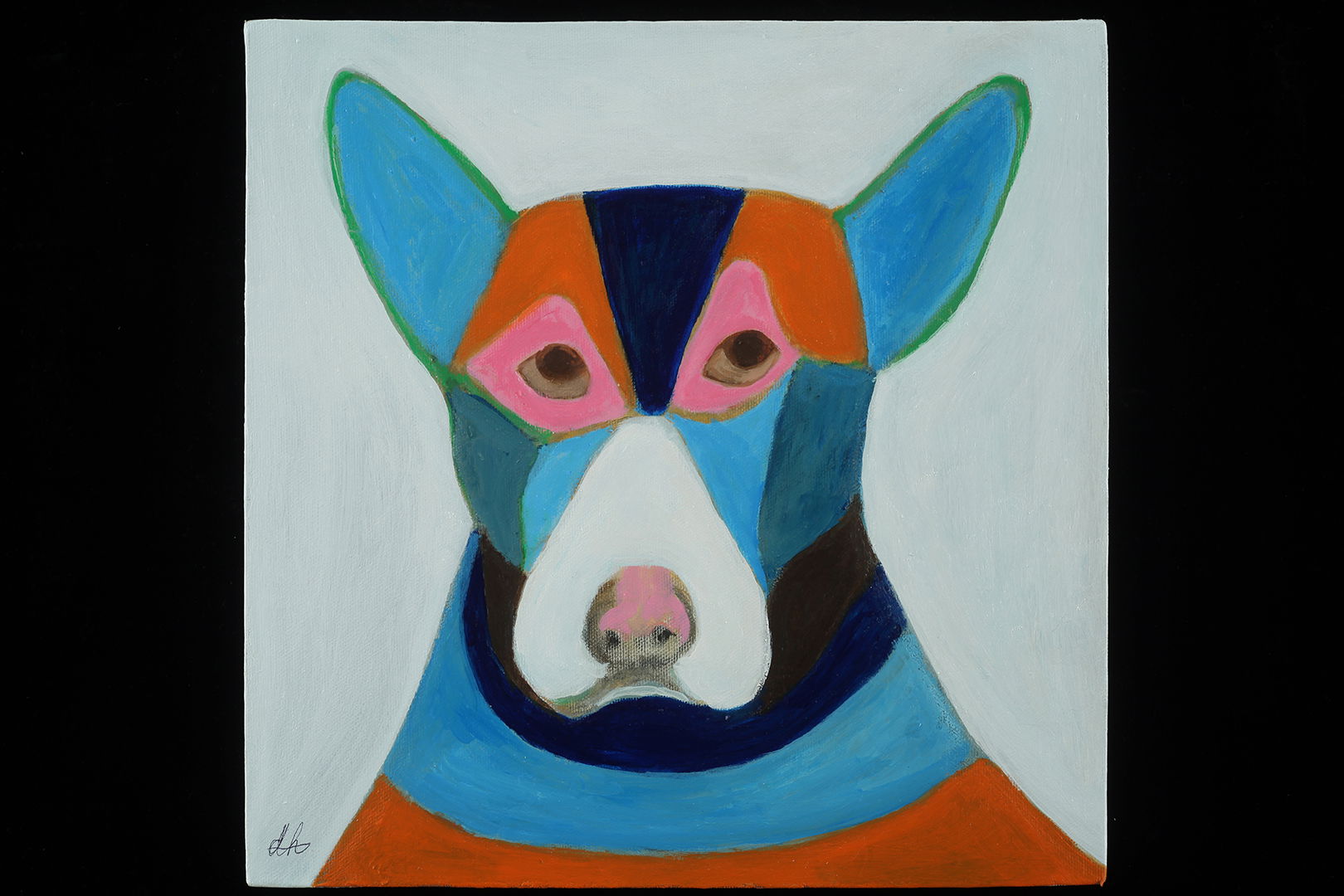 © Diane Holland www.dianehollandart.com. TROOPER.   Oil on Canvas, 12x12 inch. Web Vers. 72 dpi. JPG.