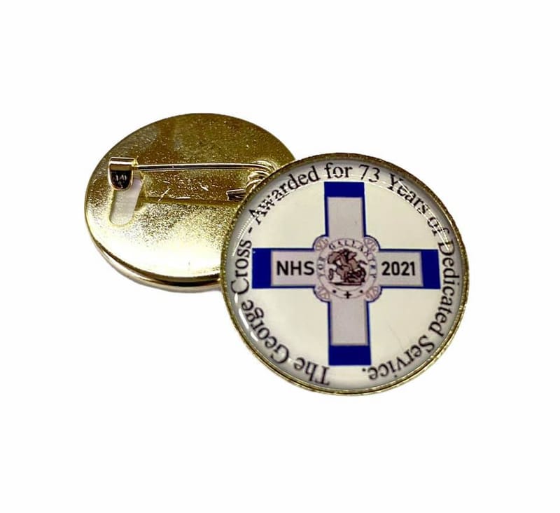 NHS Cross Pin Badge FIVE STAR LOCAL