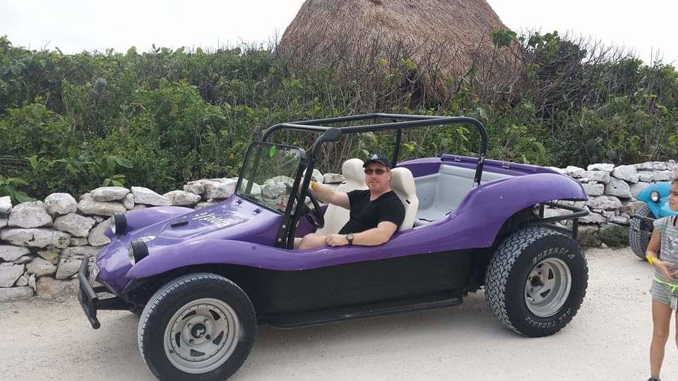 A little Dune Buggy riding in Cozumel