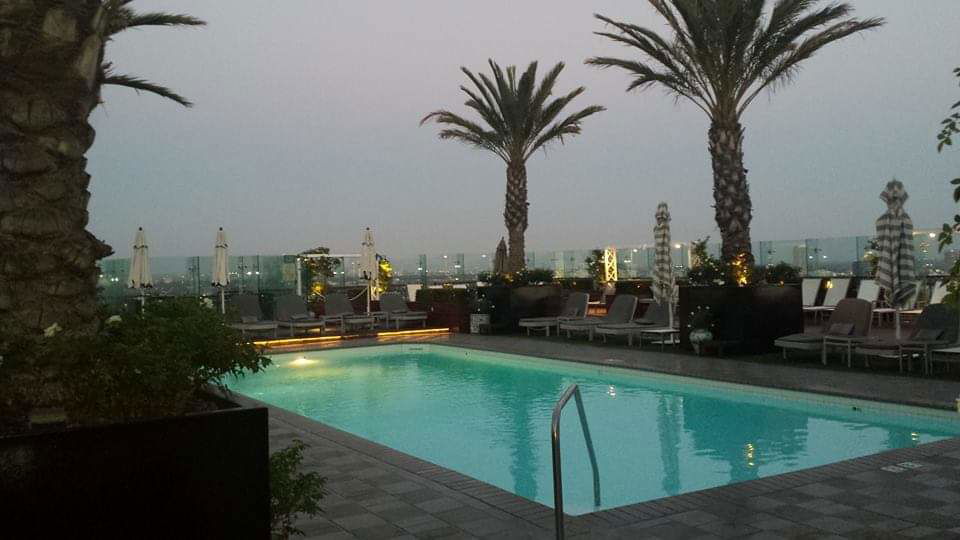 Roof top pool in Hollywood, LA
