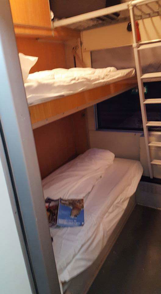 Our room for the night, Paris to Venice
