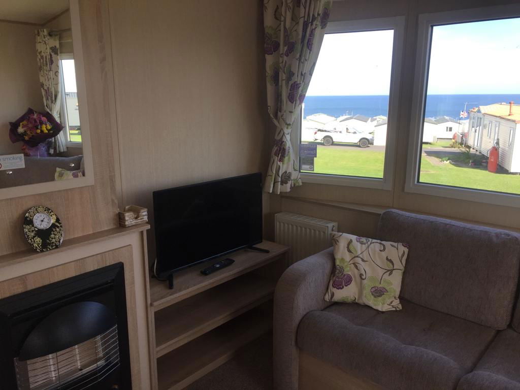 View From Front Living Room The Inside Caravan TV Area