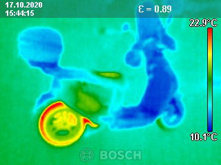 Images infrarouge du scooter