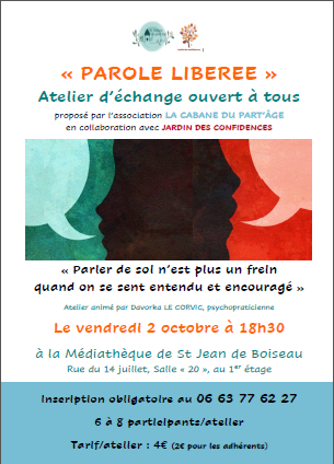 Atelier " PAROLE LIBÉRÉE"