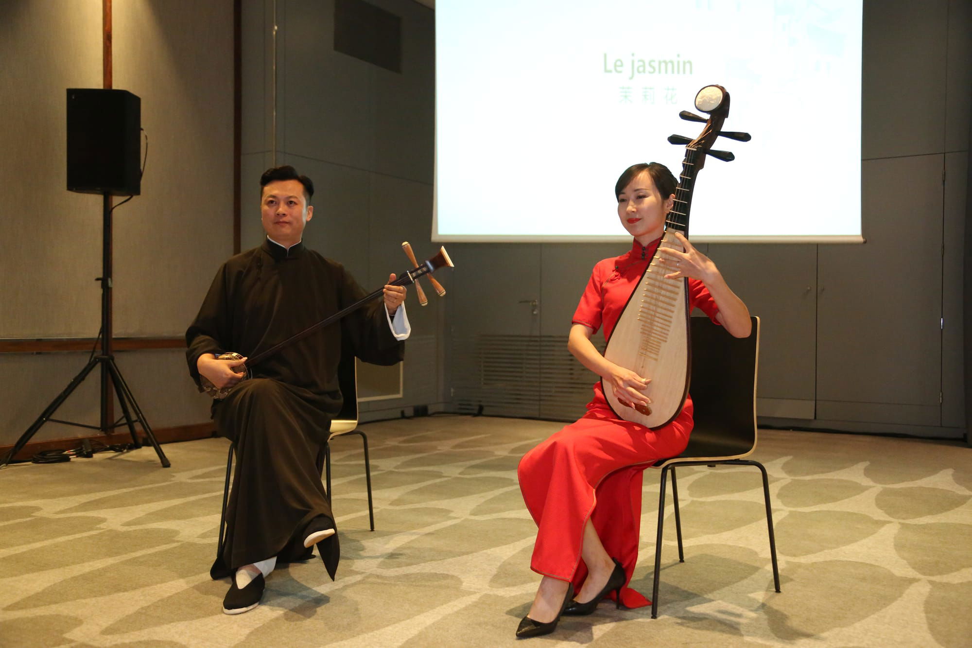 Démonstration de pípa, instrument traditionnel chinois