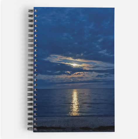 Ocean Beach Sunset Spiral Notebook