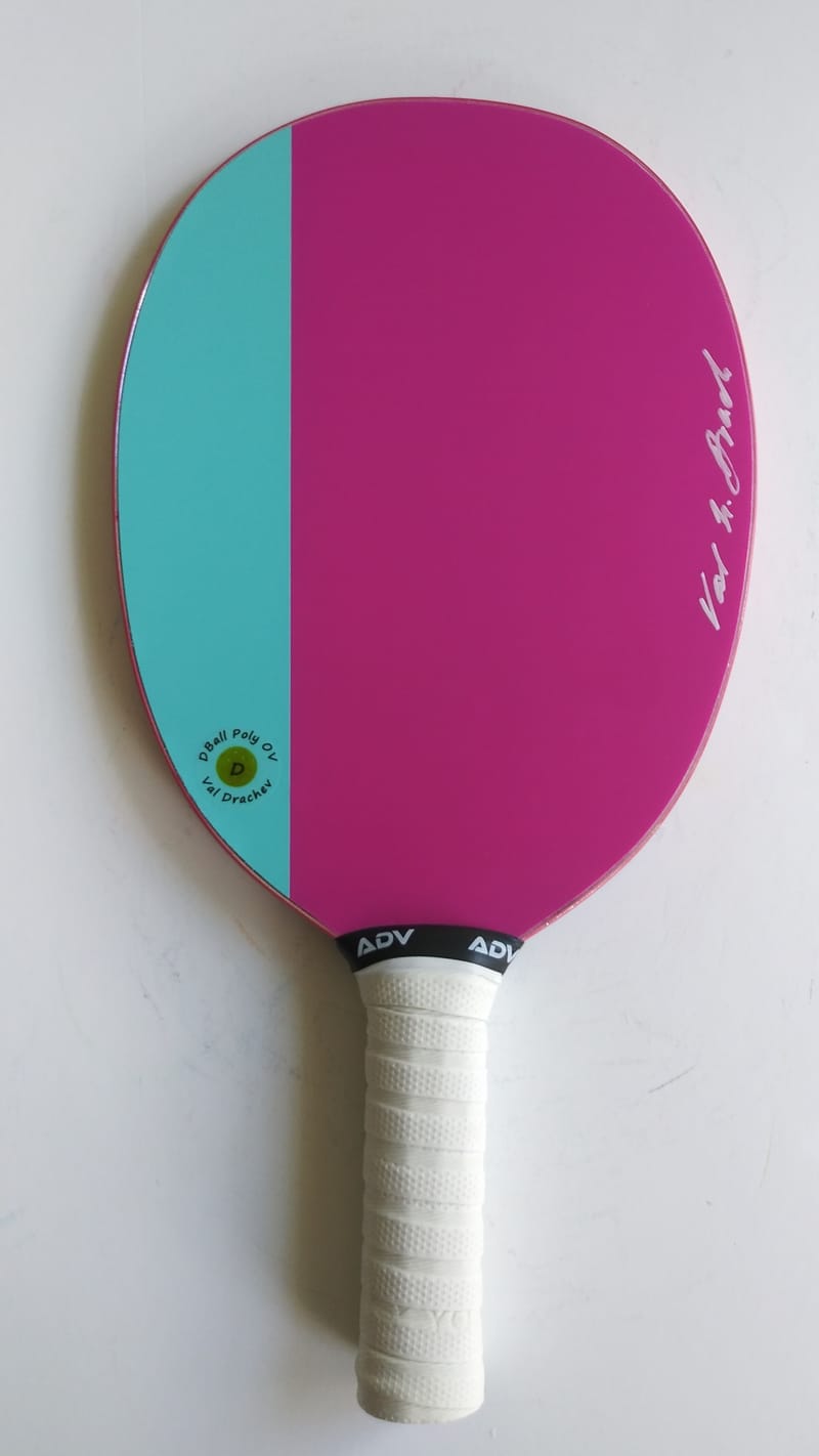 DBall Poly OV Pickleball Paddle. Pink/Teal DBall Paddles