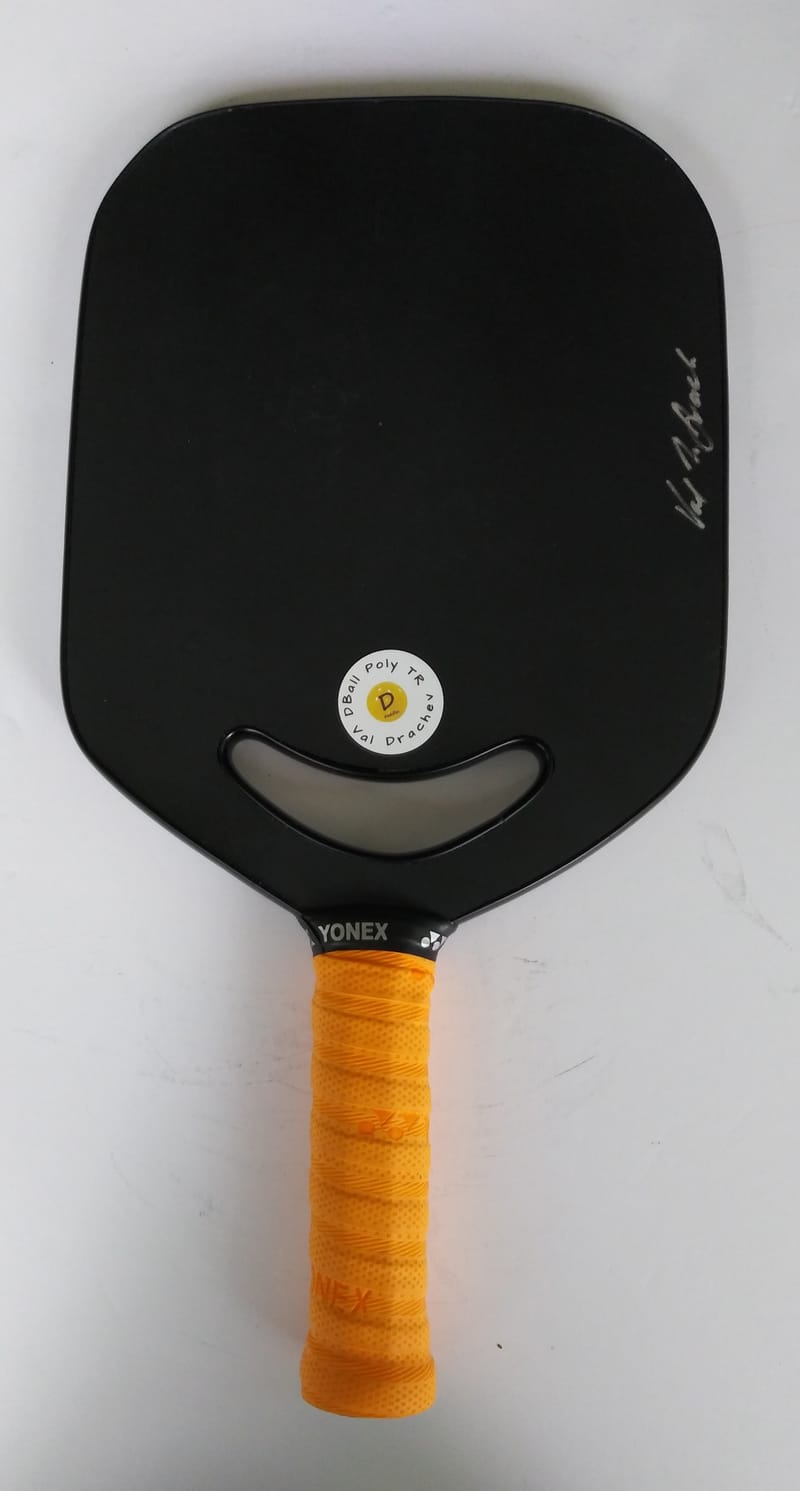 DBall Poly TR Pickleball Paddle. Black/ with cutout /long handle