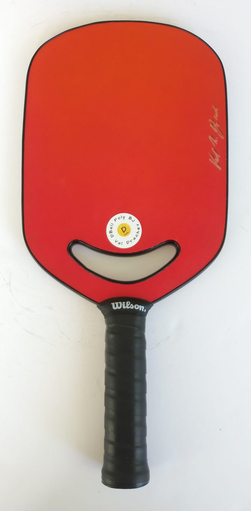 DBall Poly BJ Pickleball Paddle. Red/Orange/with cutout DBall Paddles