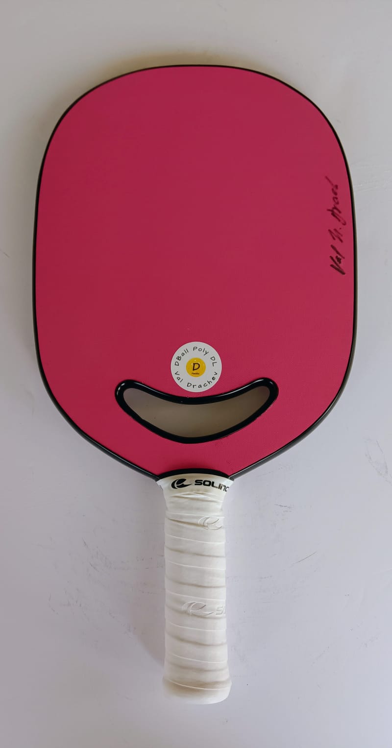 DBall Poly DL Pickleball Paddle. Pink/with cutout DBall Paddles