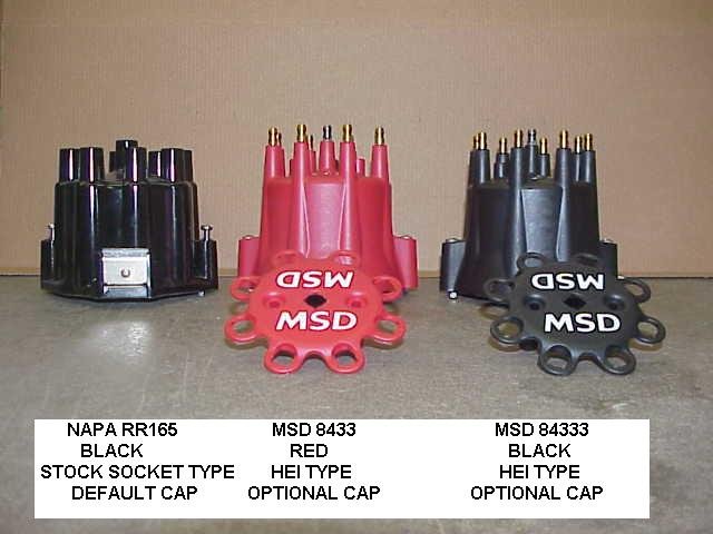 Stock socket & MSD HEI Terminal small-diameter Caps for G.M. "Window" Points Distributors