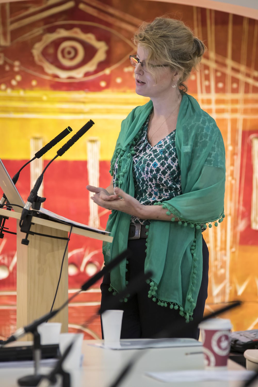 Annie London, Head OT presenting on using the VdTMoCA at Broadmoor Hospital, International VdTMoCA conference, 2017