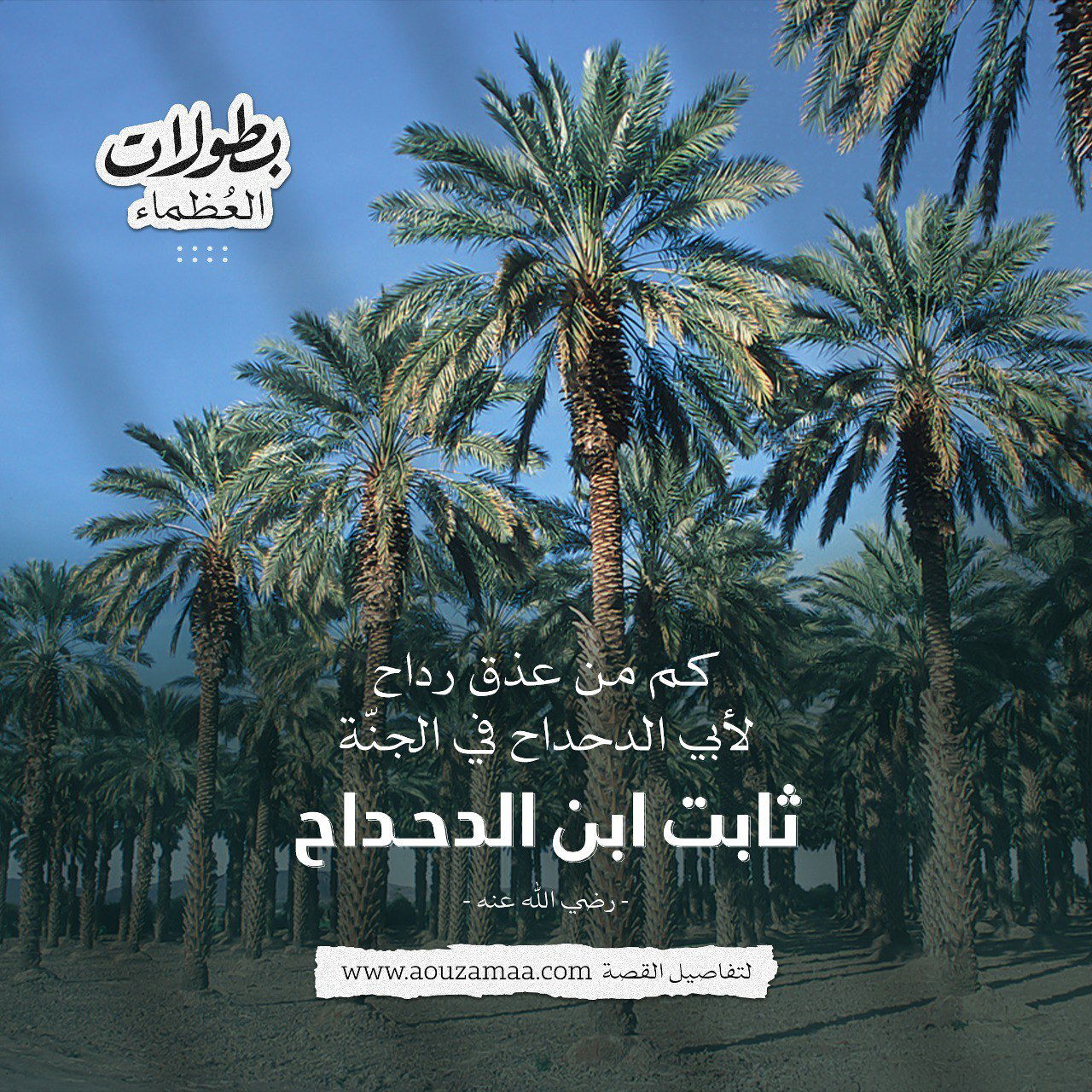 كم من عذق رداح لأبي الدحداح في الجنة..