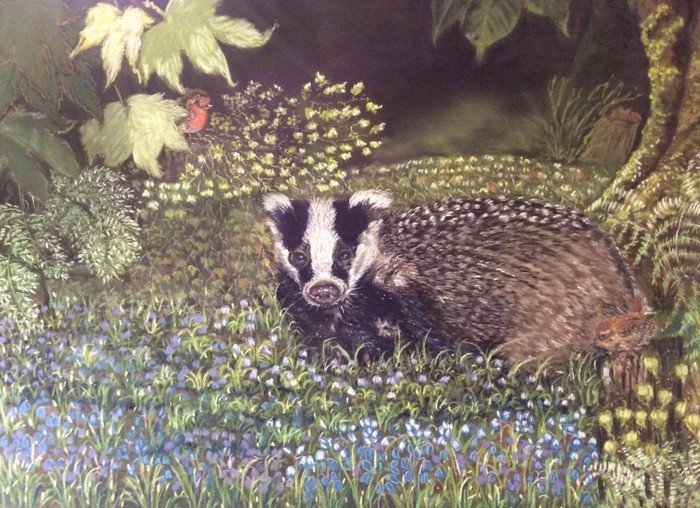 "Badger in the Undergrowth"