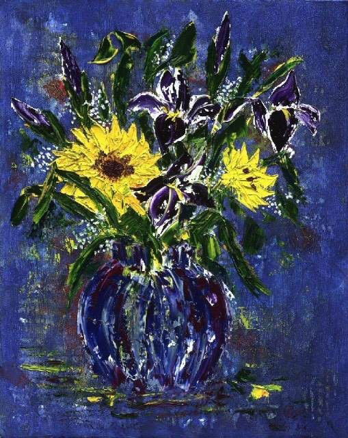 "Irises and Sunflowers" GALLERY 1608