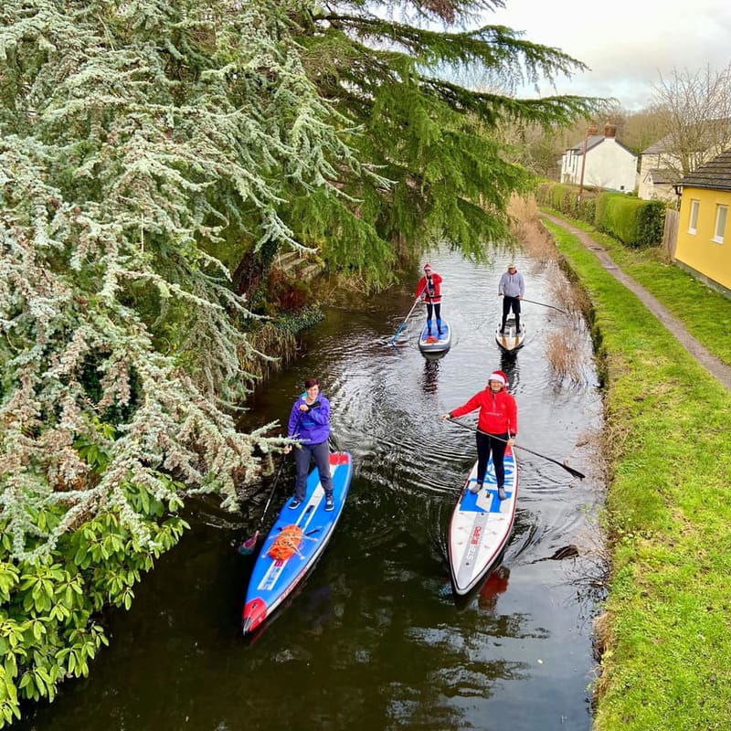 Social paddle with Beacons SUP on the Monmouthshire and Brecon Canal.