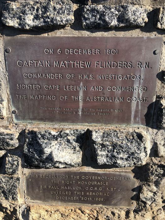 Memorial stone in Augusta, Western Australia