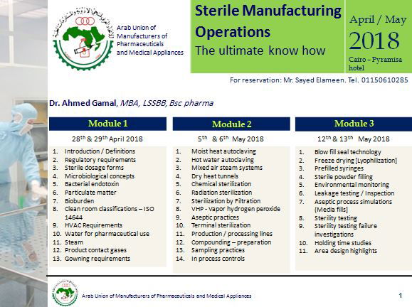 Sterile Manufacturing Operations , the ultimate know how , Module 3