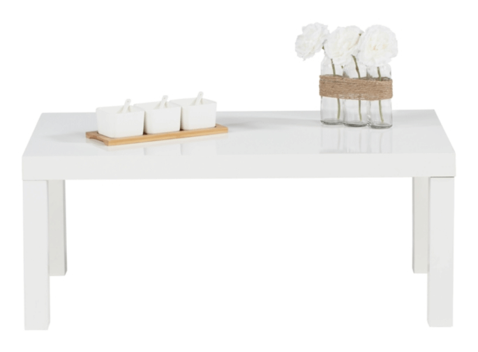 Table basse rectangle laquée NEXT Blanc